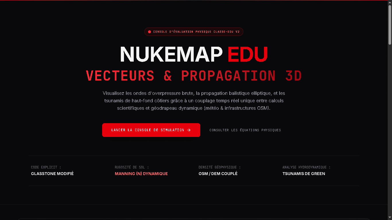 Capture d'écran de NukeMap EDU 3D