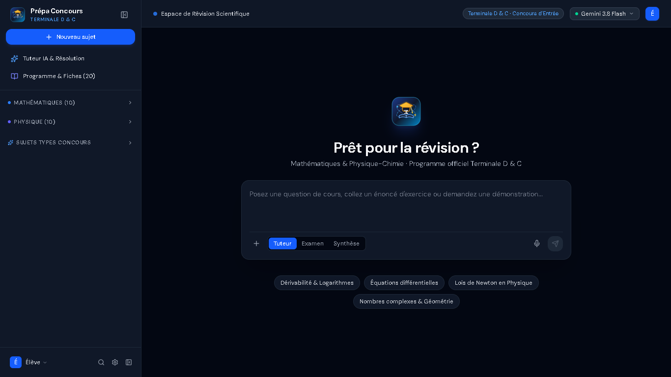 Capture d'écran de Prépa Concours Bénin